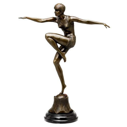 Bronzefigur dancer con brio - , by