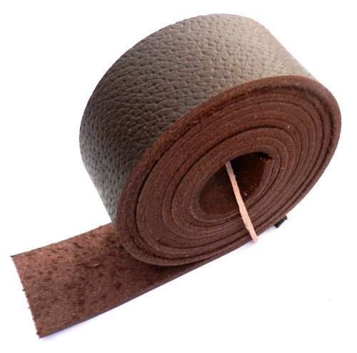 Leather belt straps 3mm thick - leather,