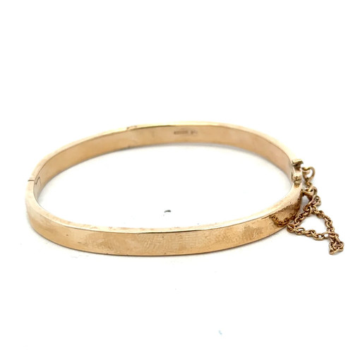 9ct yellow gold bangle 1g - 9ct,