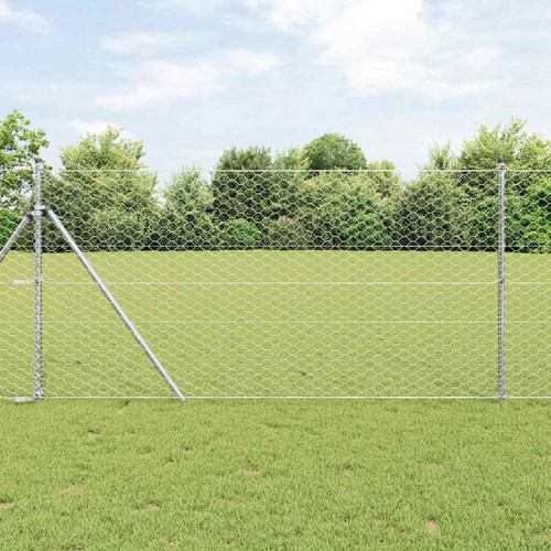 Fence post set - silver, steel
