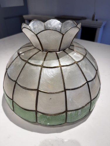 Vintage capiz shell lampshade