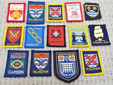 London Central Districts Job Lot of 14 Boy Scouts Vintage Cloth Badge Patches