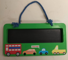 Kids door chalk name plate for bedroom, Car theme beep beep, reusable