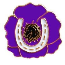 Purple poppy commemorative pin
