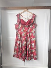Lindy Bop Red Leopard Floral
