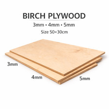 Birch plywood sheet cm - birch, 50×30