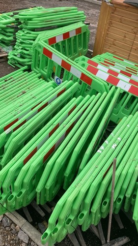 Green pedestrian barriers - green,
