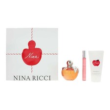 Nina Ricci Nina Eau de Toilette 80ml, Rollerball 10ml + Body Lotion Gift Set