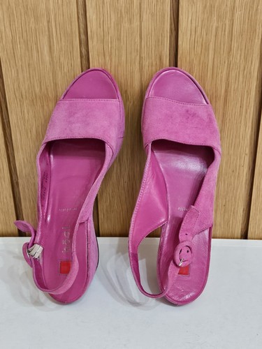 Hogl open toe - pink, wedge