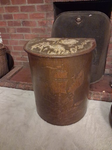 Coal box stool - stool,, vintage