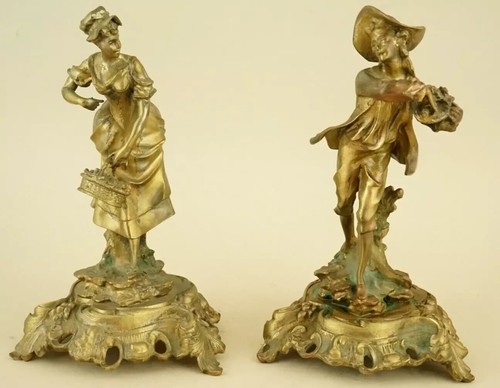 Couple sculptures gilded - couple,