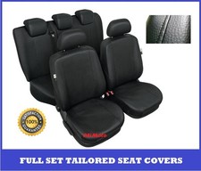 Black Eco Leather Tailored Full Set Seat Covers For FORD MONDEO Mk4 2007 - 2014