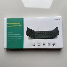 Foldable Bluetooth Keyboard, AI Wireless Folding Keyboard with Touchpad