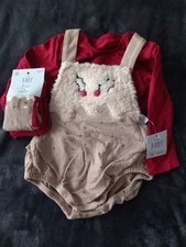 Baby Girls Christmas Pudding outfit In Size 6-9 Months BNWTS 