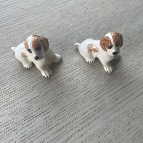 Vintage porcelain dogs - vintage,
