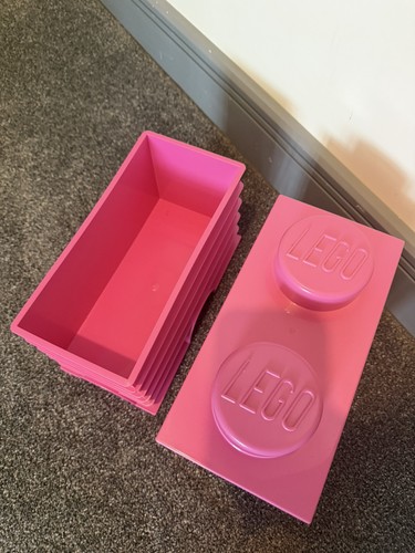 Lego stud pink storage brick - 2,
