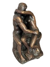 Vintage Bronze Sculpture RODIN The Kiss Reproduction Height 14 cm