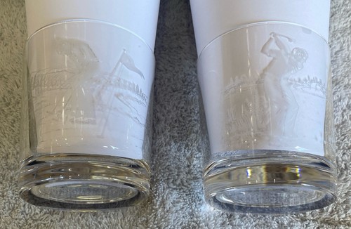 Vintage etched golfer - x,