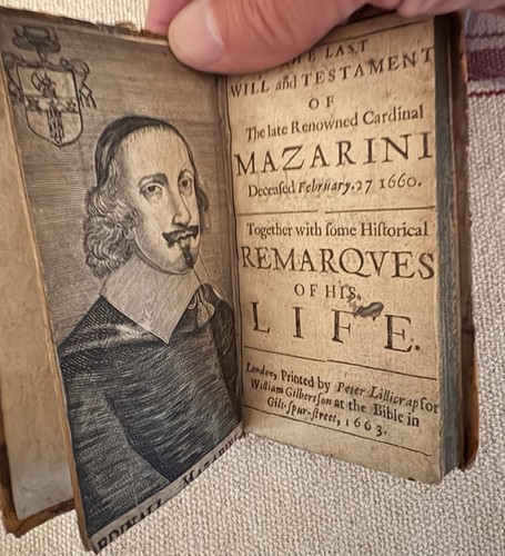 Rare book 1663 - book, cardinal