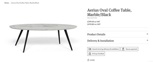 Aerius oval coffee table - aerius,