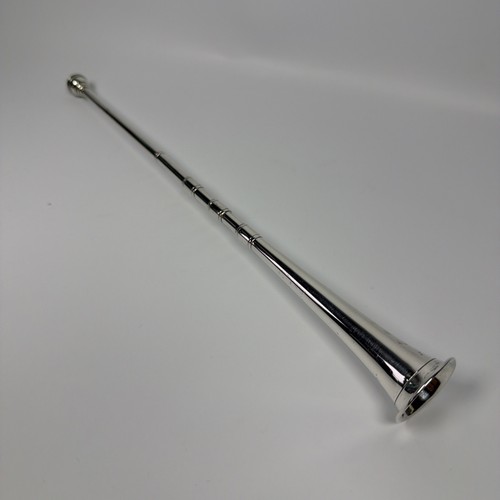 Solid silver hunting horn - silver,