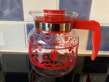 Vintage Retro 1970’s Glass Red Coffee Jug