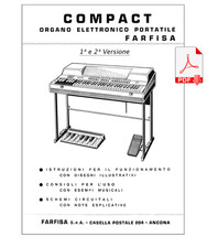 FARFISA COMPACT Service Manual, Electrical Diagrams, Instructions, Music Examples
