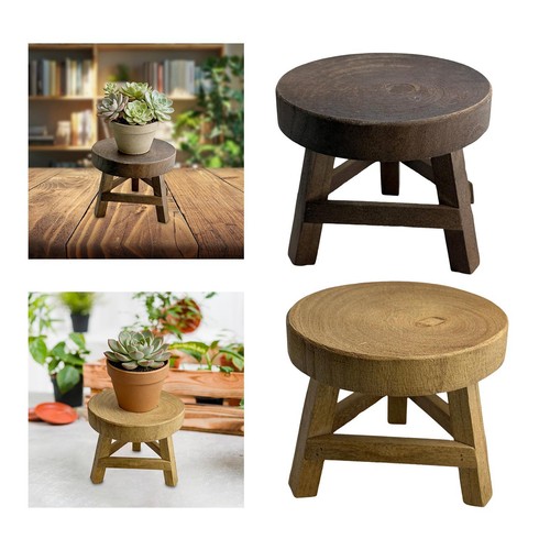 Wooden plant stool - plant, rack