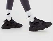 Brand New And Authentic Nike Air Huarache Run Triple Black UK 3