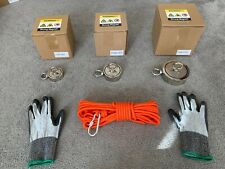 NEODYMIUM FISHING MAGNET DOUBLE SIDED STRONG LIFTING PULLING ROPE GLOVES KIT