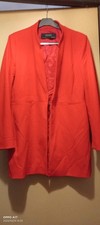 Zara Women's Bright Red Blazer Jacket Size XL, Fully Lined