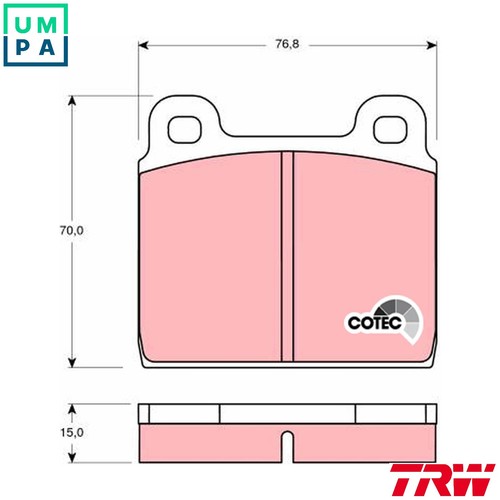 Brake pad set disc - brake,