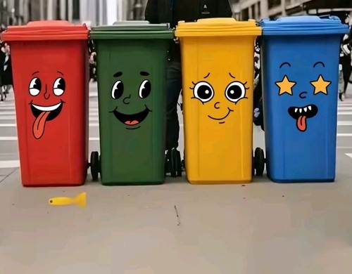 Odd bin stickers - stickers, dustbin