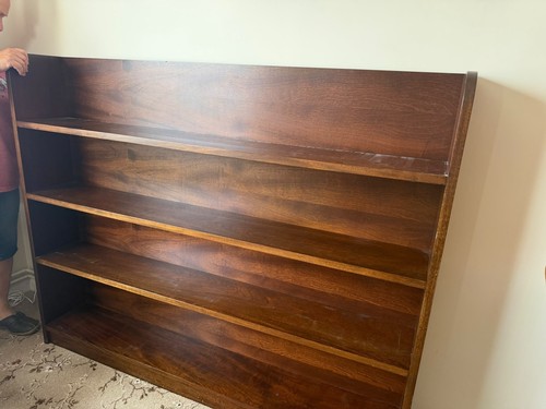Dark oak bookcase - oak,