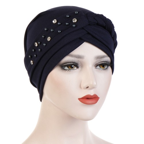 Side hair braid bead hijab - braid,