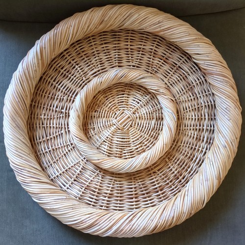 Wicker rattan chip dip - rattan, set
