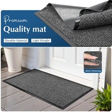 Large Heavy Duty Non Slip Rubber Back Door Mat Barrier Hallway Kitchen Floor Rug