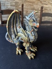 Steampunk Mechanical Dragon Figurine Fantasy Sculpture Statue Gothic Figure