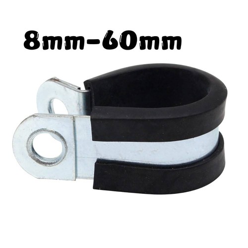 Rubber lined clip galvanised - p,