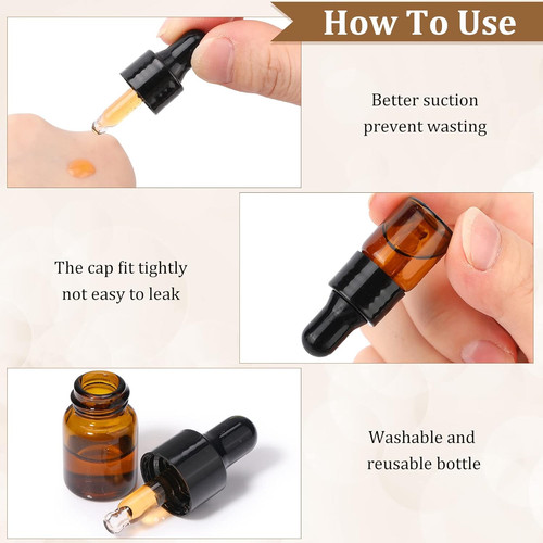 100 pcs mini amber glass - 100,