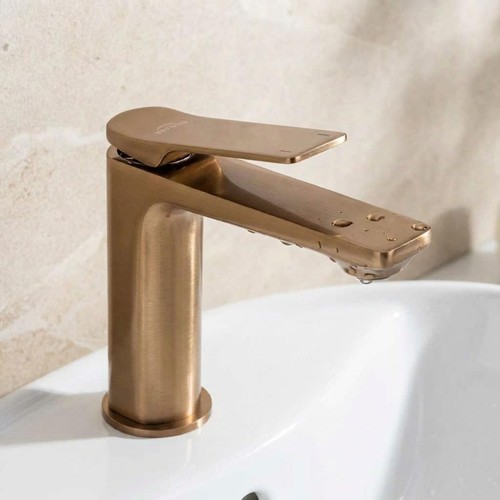 Bathroom sink tap - bathroom, brushed