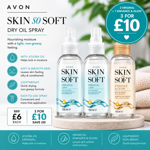 Avon skin soft dry oil - soft,