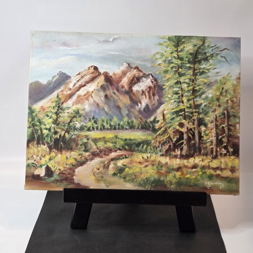 Mountain landscape painting - mountain,