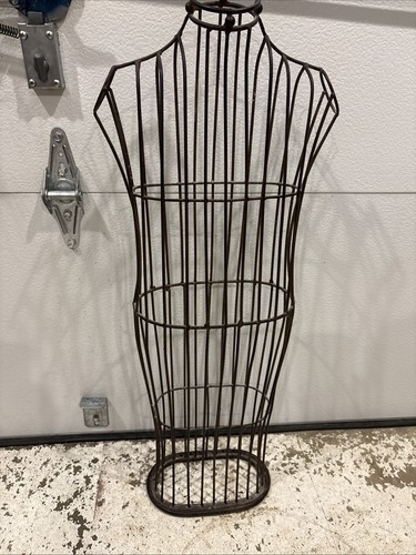 Vtg black metal cage wire - vtg,