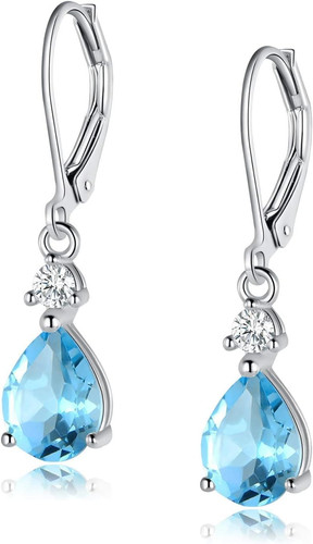 Sterling silver earrings blue - sterling,