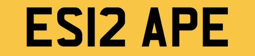 Es12 ape rare reg number - ape, plate