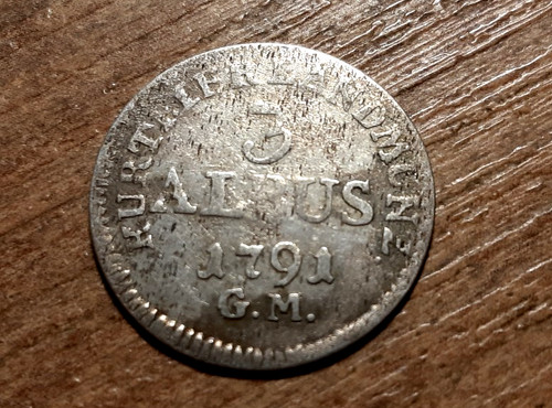 Old silver coin 1791 - old,