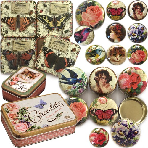 Nostalgia tin box retro - tin,