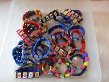 KIDS WOODEN ELASTICATED BRACELETS I LOVE CANDY CRUSH IN VARIOUS COLOURS.
