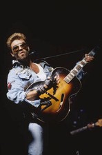 George Michael performing on